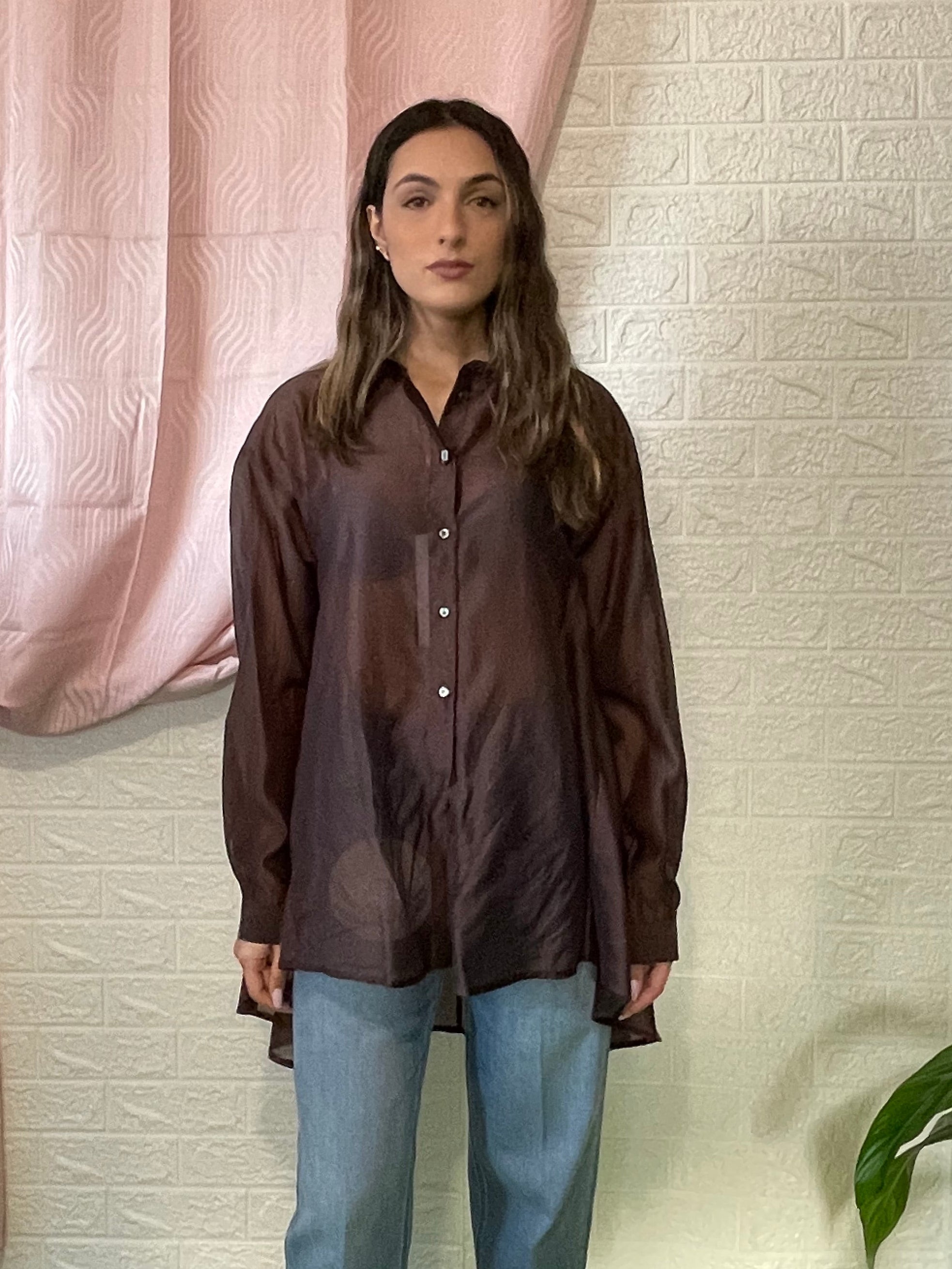 Camicia Oversize Chocolate