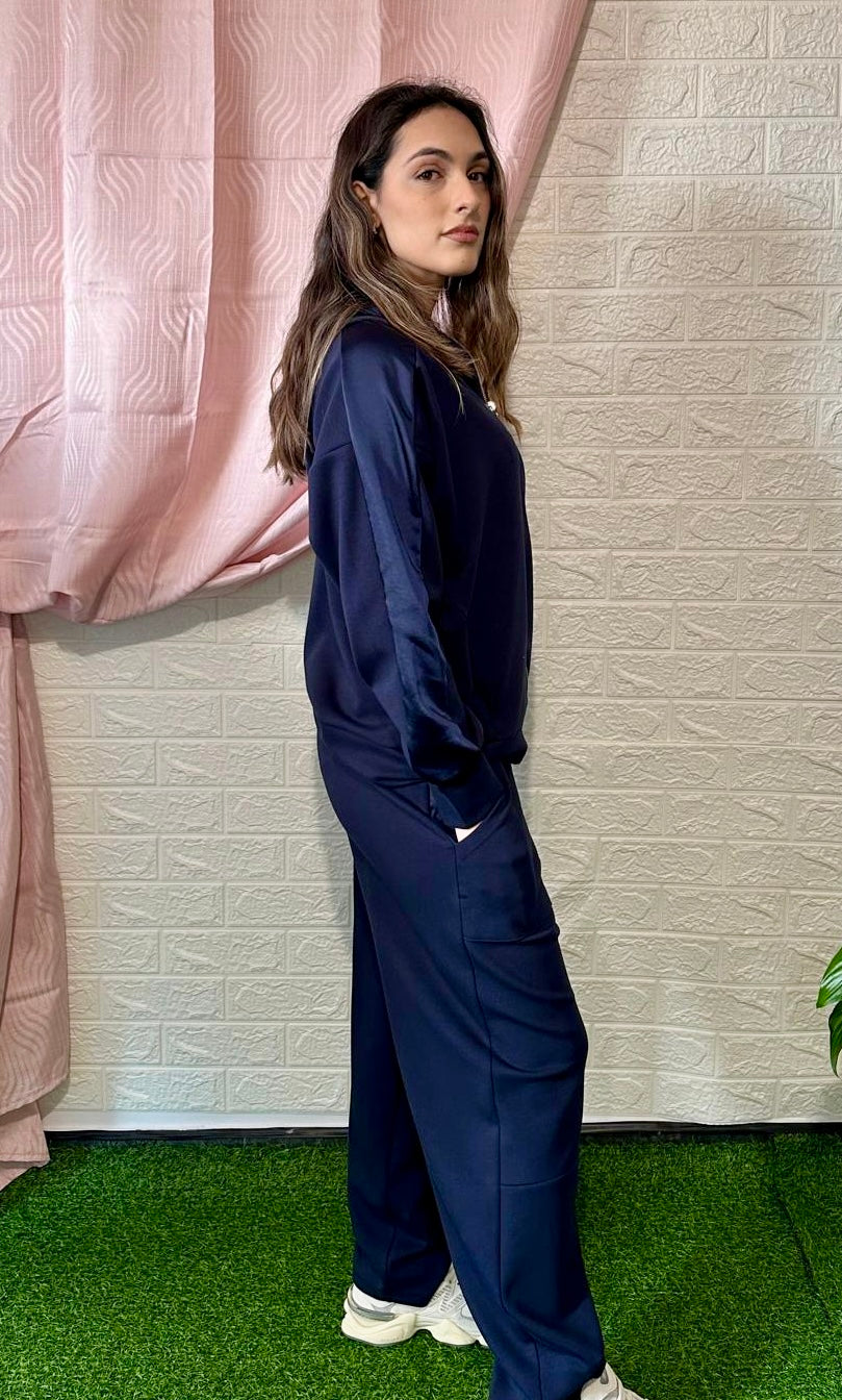 Tuta Sportiva Elegante Blu