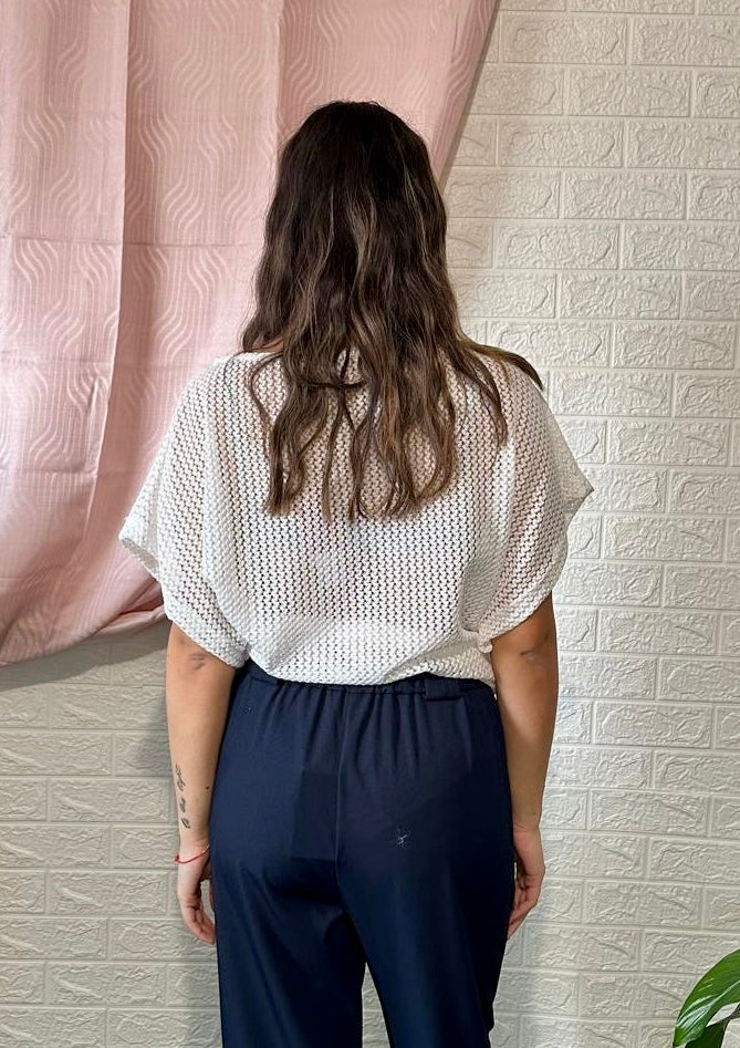 Maglia Bianca Traforata - Freschezza Estiva